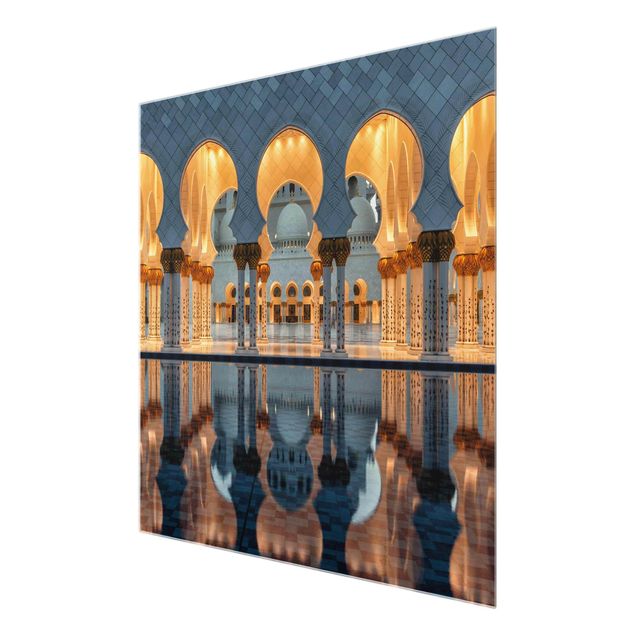 Glas Magnetboard Riflessi nella moschea