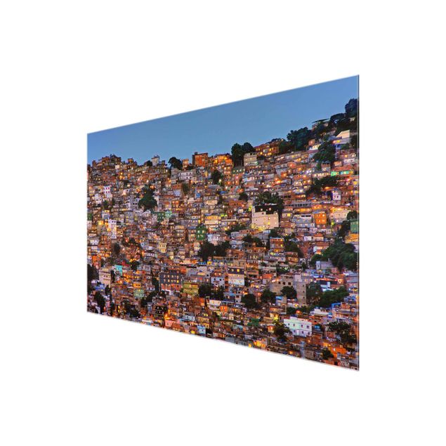 Stampe Rio De Janeiro Favela tramonto