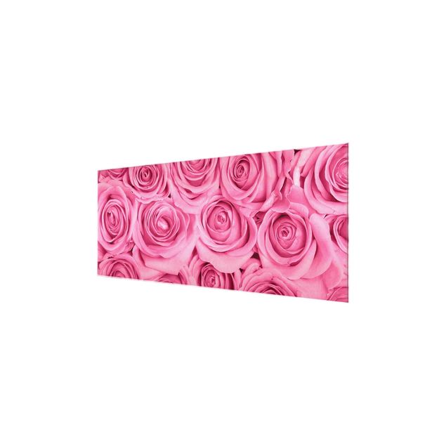 Magnettafel Glas Rose rosa