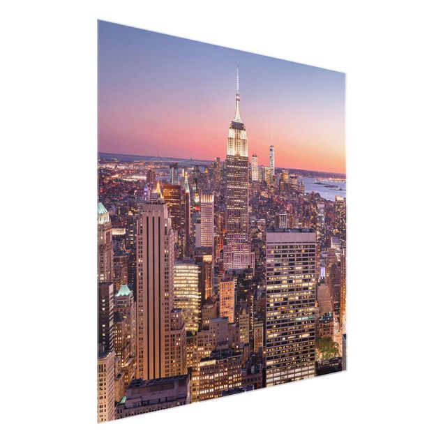 Quadri paesaggistici Tramonto a Manhattan New York
