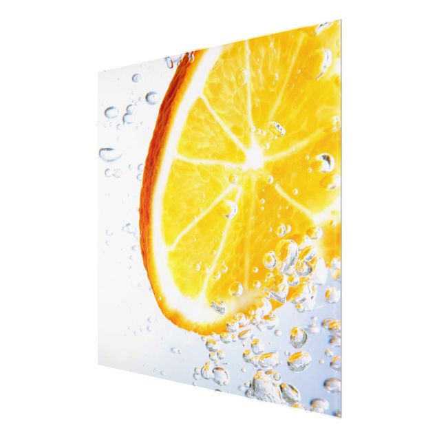 Quadro in vetro - Splash Orange - Quadrato 1:1