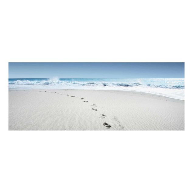 Quadri con spiaggia e mare Tracce nella sabbia
