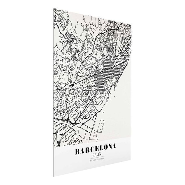 Quadri Mappa di Barcellona - Classica