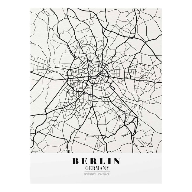 Quadri stampe Mappa di Berlino - Classica