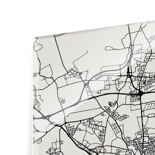 Quadro in vetro - Hannover City Map - Classic - Verticale 3:4