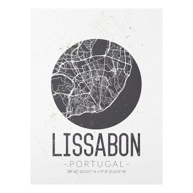 Quadri Mappa di Lisbona - Retrò