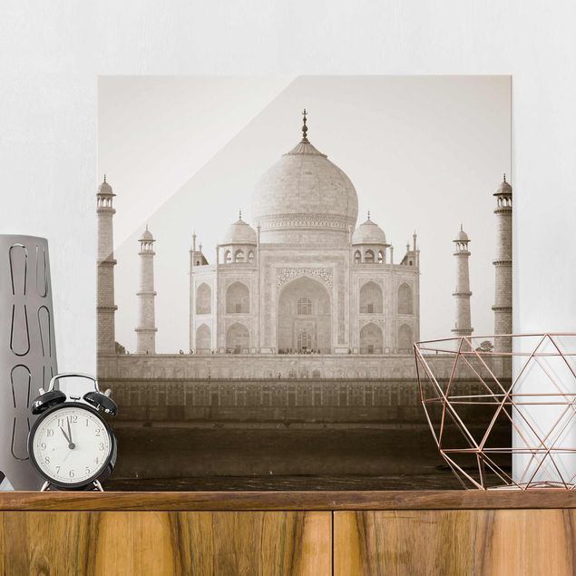 Quadri in vetro con architettura e skylines Taj Mahal