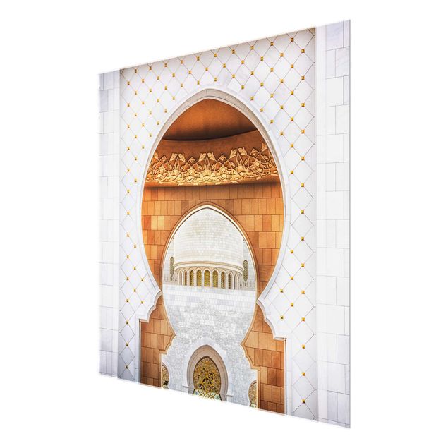 Quadro in vetro - Porta di una Moschea - Quadrato 1:1