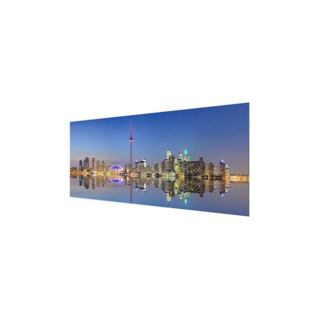 Glas Magnetboard Toronto City Skyline di prima del lago Ontario