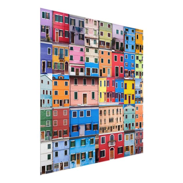 Quadri colorati Case veneziane