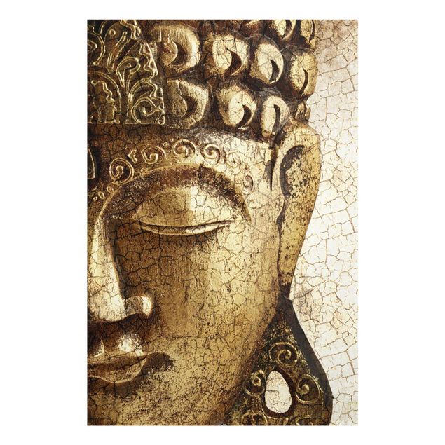 Glas Magnetboard Buddha vintage