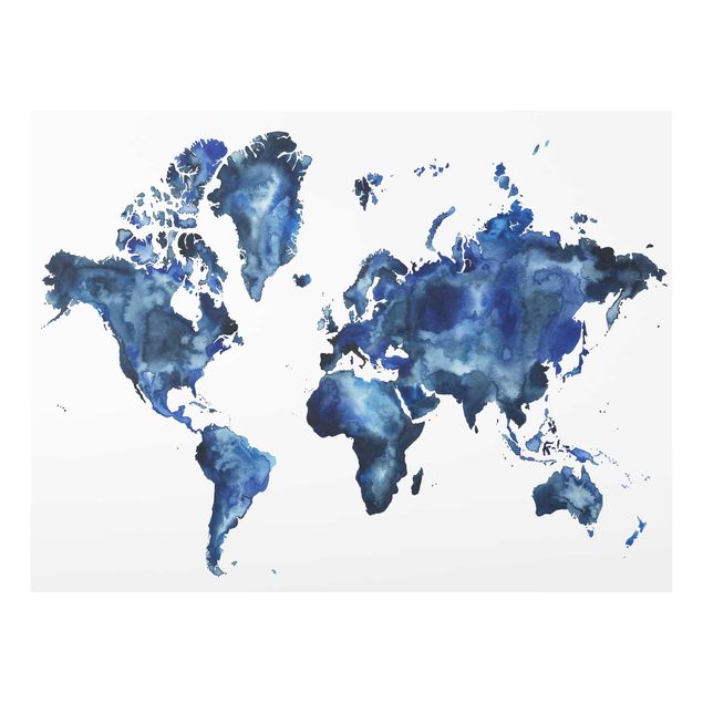 Quadri Mappa del mondo dell'acqua chiara