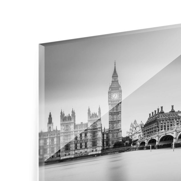Glas Magnetboard Il ponte di Westminster e il Big Ben