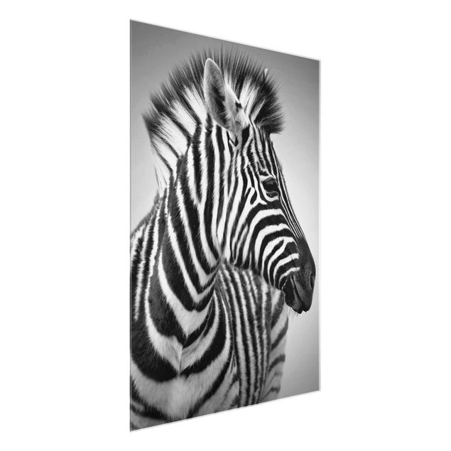 Quadri in bianco e nero Ritratto di piccola zebra II