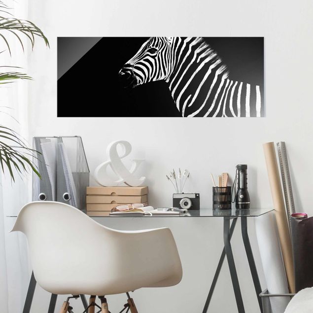 Quadri in vetro riproduzioni Zebra Safari Art
