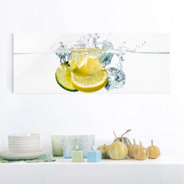 Quadri moderni per arredamento Limone e lime in acqua