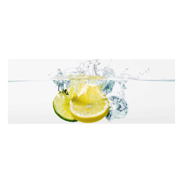 Glas Magnetboard Limone e lime in acqua