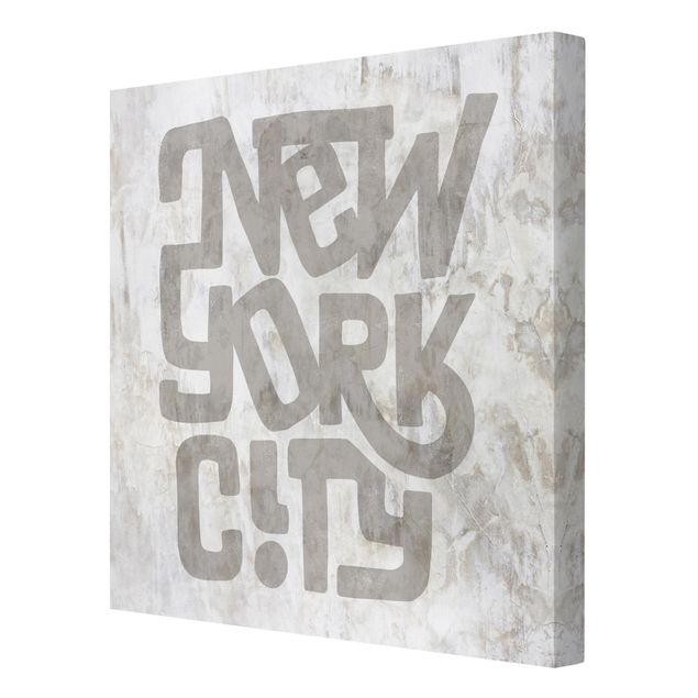 Quadro grigio Graffiti Art Calligrafia New York City