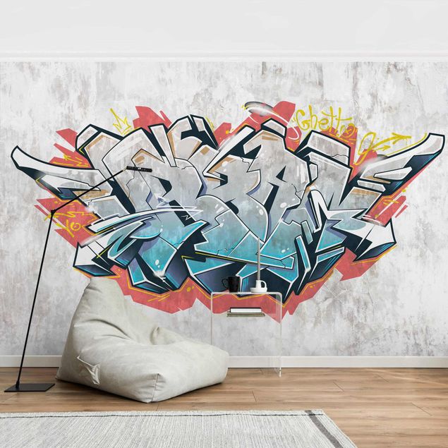 Carta da parati moderne Graffiti Art Urban