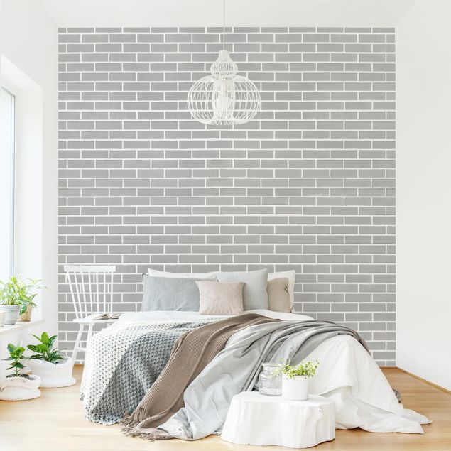 Carta parati adesiva Gray Brick Wall