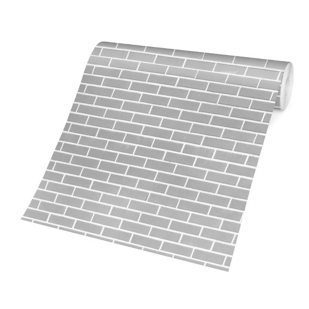 Carta da parati moderne Gray Brick Wall