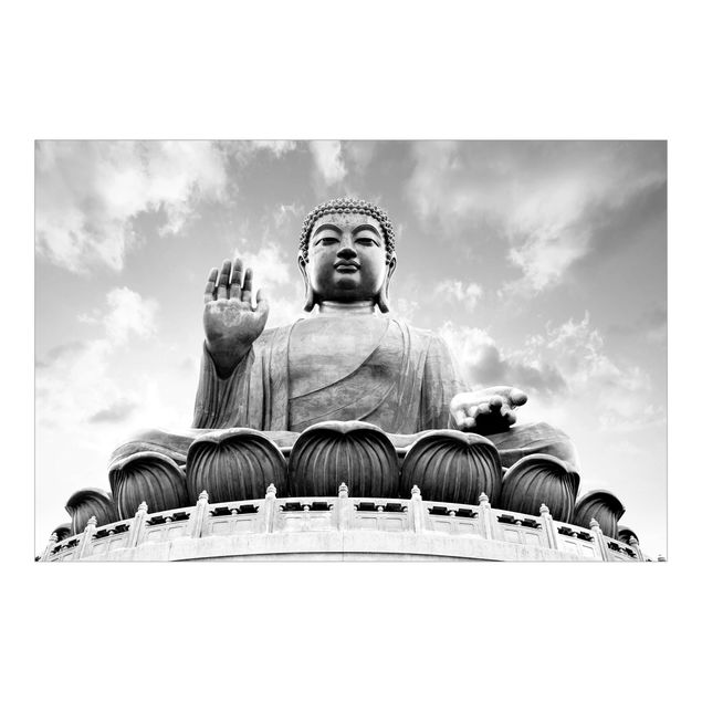 carta da parete Grande Buddha in bianco e nero