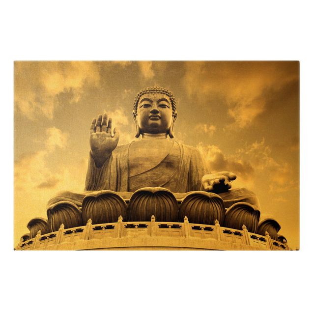 Stampe su tela Grande Buddha in seppia