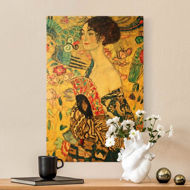 Stile artistico Gustav Klimt - Signora con ventaglio