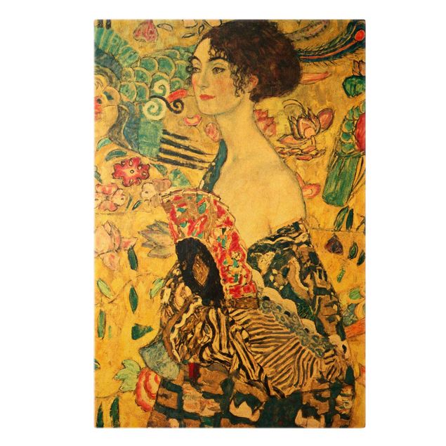 Riproduzioni quadri Gustav Klimt - Signora con ventaglio