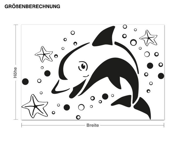 Stickers murali animali Jumping delfino