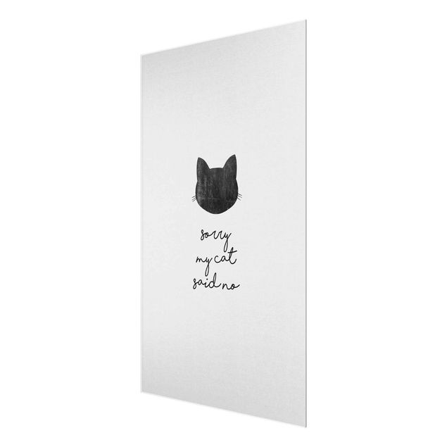 Glas Magnetboard Pet Quote Sorry My Cat Said No