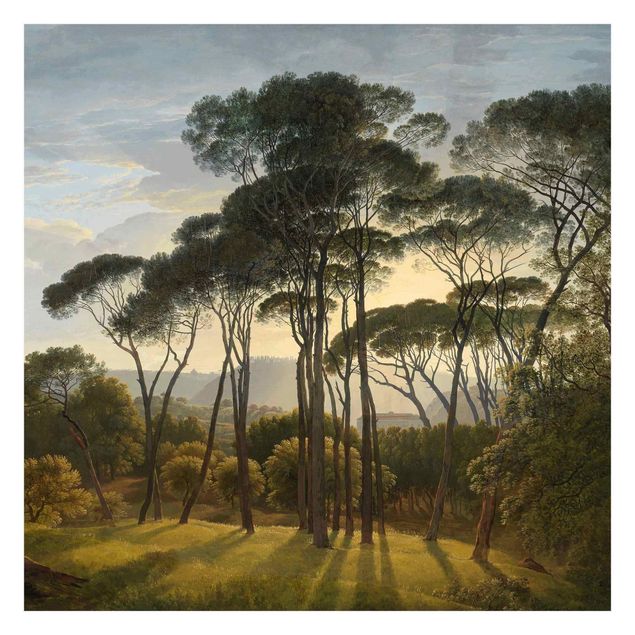 Carta da parati con paesaggi Hendrik Voogd - Paesaggio con alberi in olio
