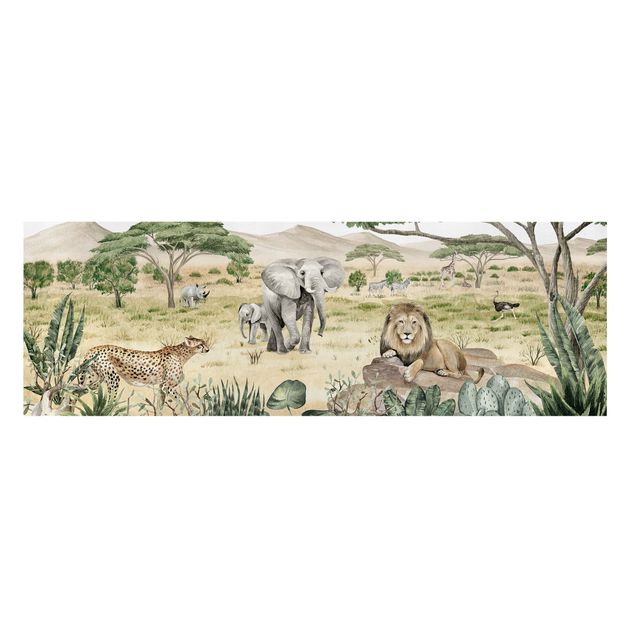 Leone quadro Dominatori della savana