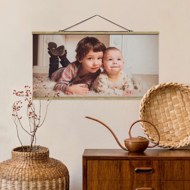 Quadro moderno Foto su tessuto da parete con bastone personalizzato