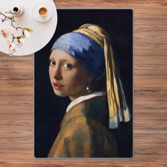 tappeto moderno Jan Vermeer Van Delft - La ragazza con l'orecchino di perla
