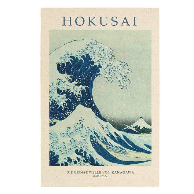Riproduzioni su tela Katsushika Hokusai - La grande onda di Kanagawa - Edizione da museo
