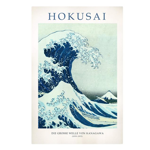 Riproduzioni su tela Katsushika Hokusai - La grande onda di Kanagawa - Edizione museo