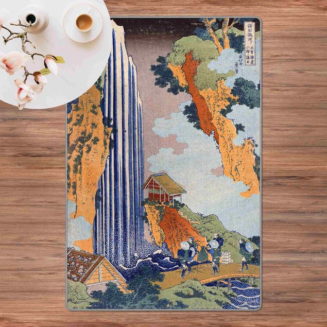 tappeto moderno Katsushika Hokusai - Cascata di Ono