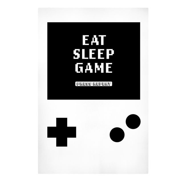 Stampe su tela Console classica Eat Sleep Game Press Repeat