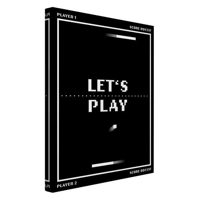 Quadri Videogioco classico in bianco e nero Let's Play