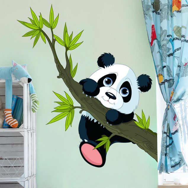 Autocolantes de parede selva Panda arrampicatore