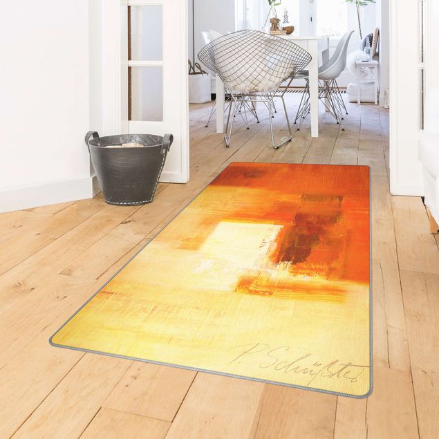 tappeto design moderno Composizione in arancione e marrone 03