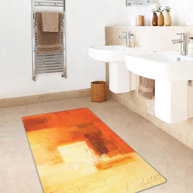 tappeti moderni soggiorno grandi Composizione in arancione e marrone 03