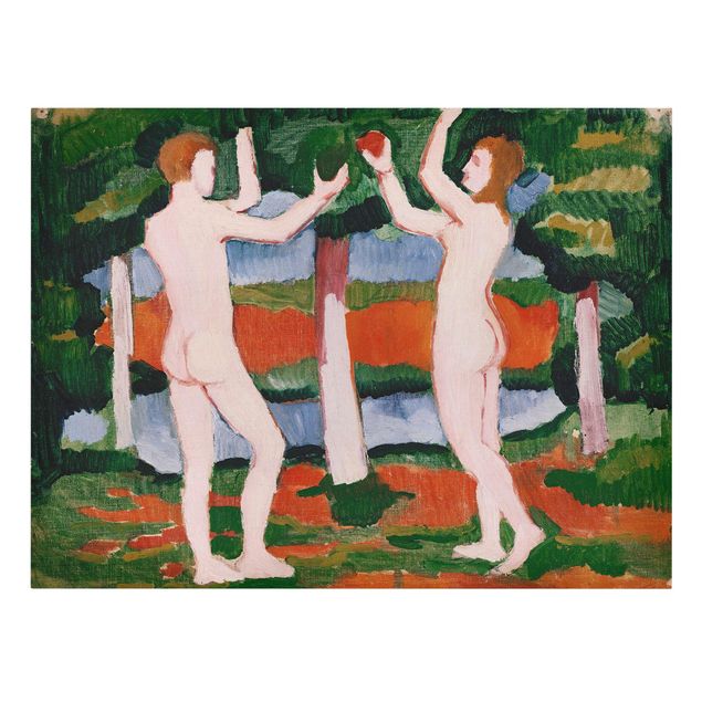 Riproduzione quadri famosi August Macke - Adamo ed Eva