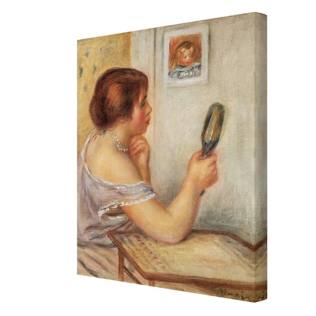 Ritratto quadro Auguste Renoir - Gabrielle con lo specchio o Marie Dupuis con lo specchio con il ritratto di Coco
