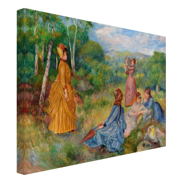 Quadri su tela con foresta Auguste Renoir - Giovani donne che giocano a badminton