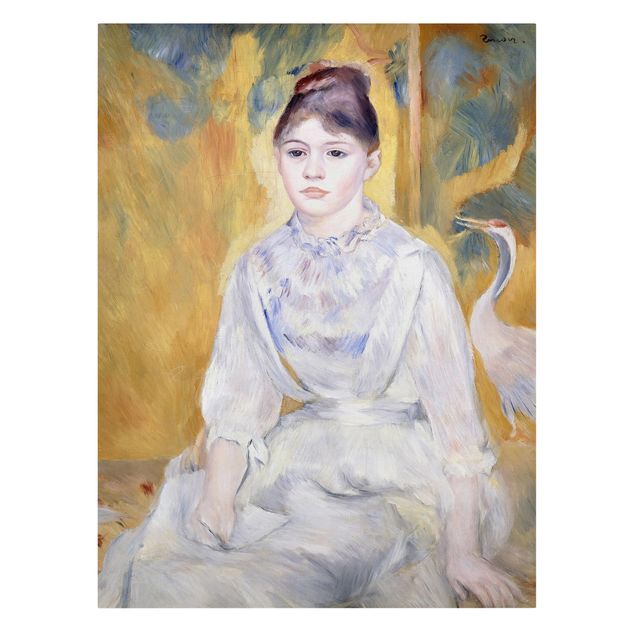 Quadri moderni per arredamento Auguste Renoir - Giovane ragazza con cigno