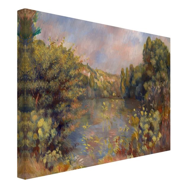Quadri su tela con foresta Auguste Renoir - Paesaggio lacustre