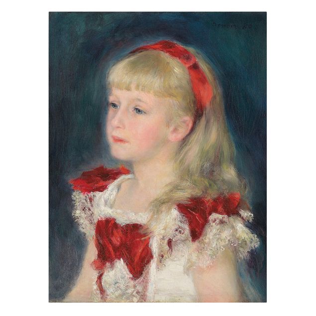 Riproduzione quadri famosi Auguste Renoir - Mademoiselle Grimprel con nastro rosso