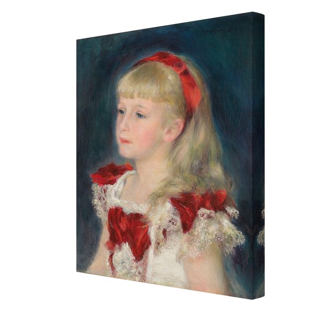Quadri ritratto Auguste Renoir - Mademoiselle Grimprel con nastro rosso